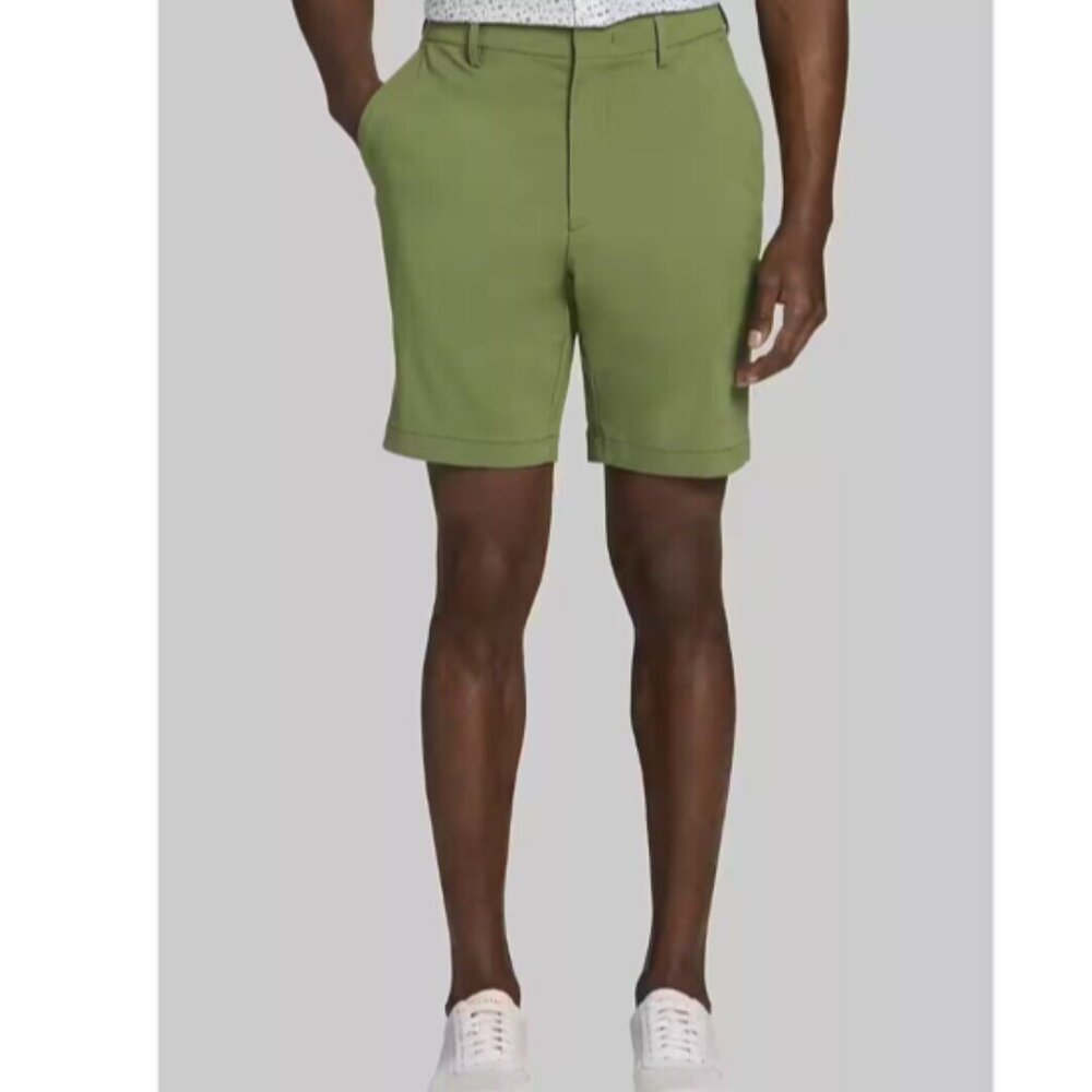 Jos. A. Bank Tailored Fit Stretch Twill Shorts -Green